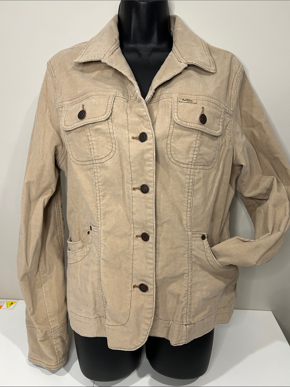 Levi’s Signature Tan Corduroy Utility Blazer Jacket Chore Coat Size L 12/14